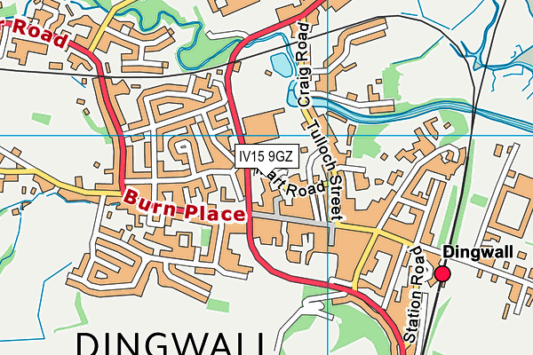 IV15 9GZ map - OS VectorMap District (Ordnance Survey)