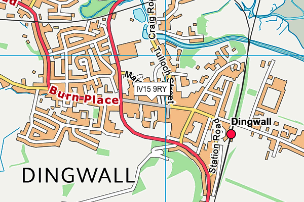 IV15 9RY map - OS VectorMap District (Ordnance Survey)