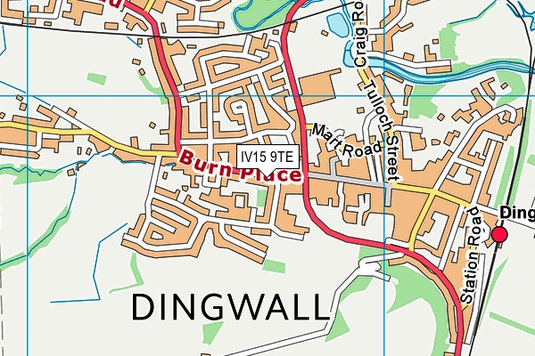 IV15 9TE map - OS VectorMap District (Ordnance Survey)