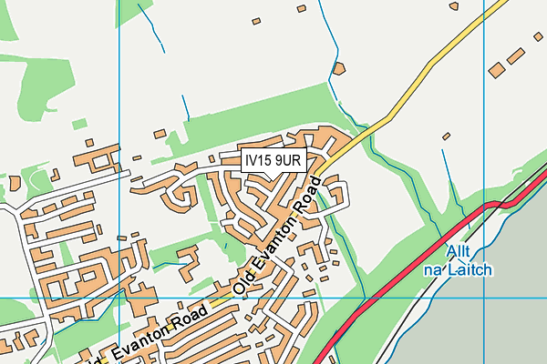 IV15 9UR map - OS VectorMap District (Ordnance Survey)