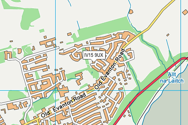 IV15 9UX map - OS VectorMap District (Ordnance Survey)