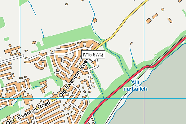 IV15 9WQ map - OS VectorMap District (Ordnance Survey)