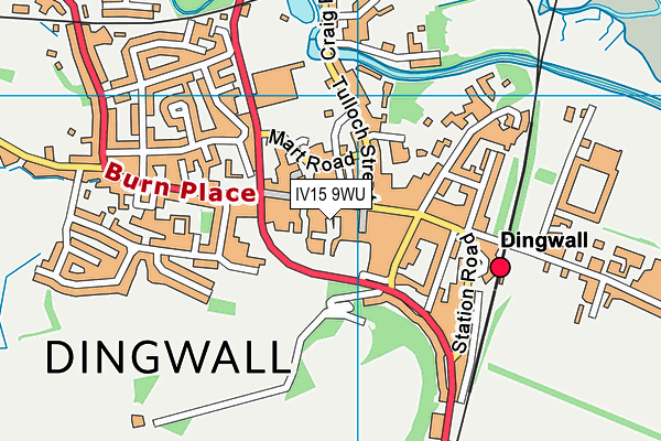 IV15 9WU map - OS VectorMap District (Ordnance Survey)