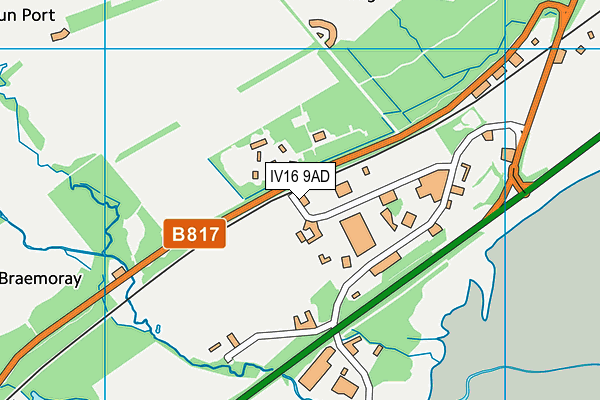 IV16 9AD map - OS VectorMap District (Ordnance Survey)