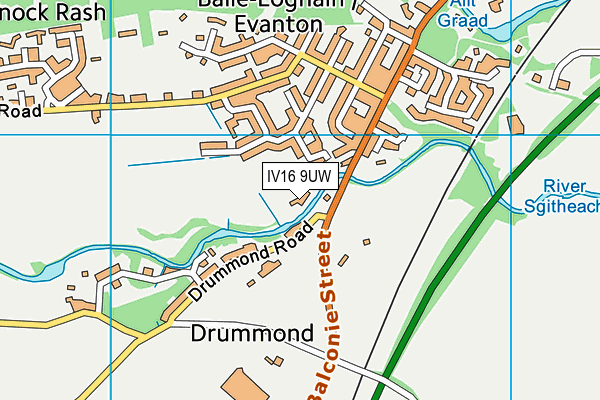 IV16 9UW map - OS VectorMap District (Ordnance Survey)