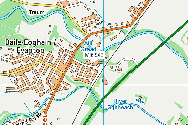 IV16 9XE map - OS VectorMap District (Ordnance Survey)