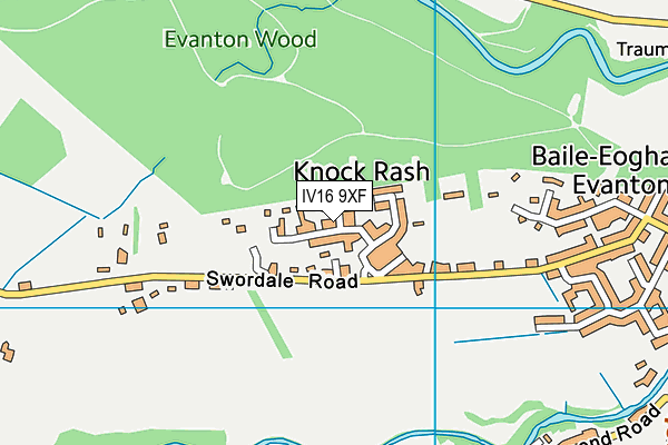 IV16 9XF map - OS VectorMap District (Ordnance Survey)