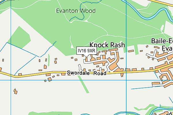 IV16 9XR map - OS VectorMap District (Ordnance Survey)