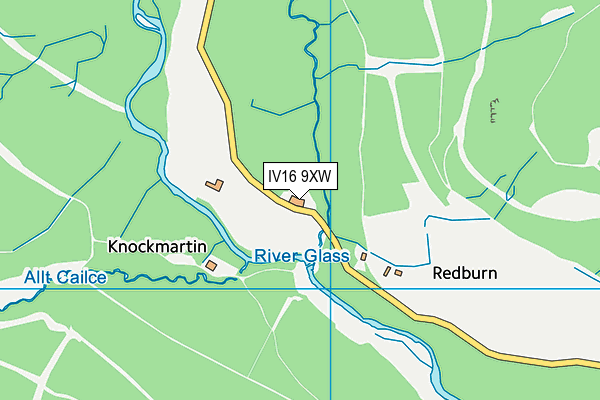 IV16 9XW map - OS VectorMap District (Ordnance Survey)