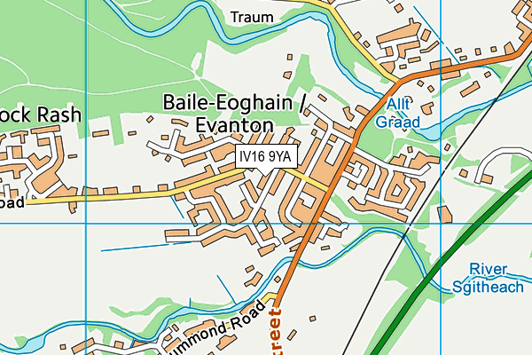 IV16 9YA map - OS VectorMap District (Ordnance Survey)