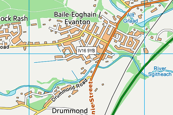 IV16 9YB map - OS VectorMap District (Ordnance Survey)