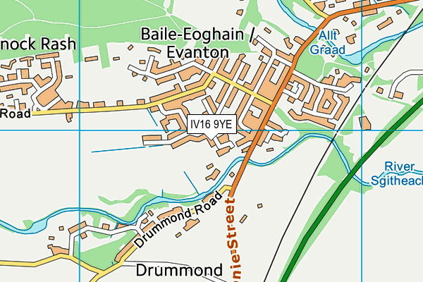 IV16 9YE map - OS VectorMap District (Ordnance Survey)