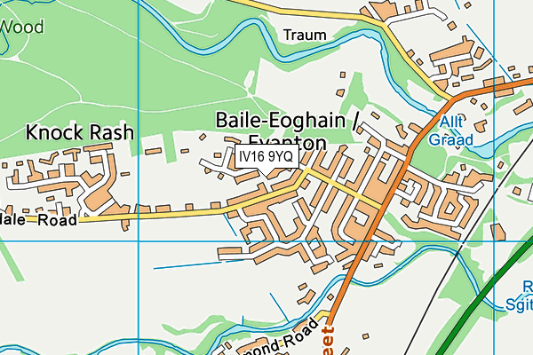 IV16 9YQ map - OS VectorMap District (Ordnance Survey)