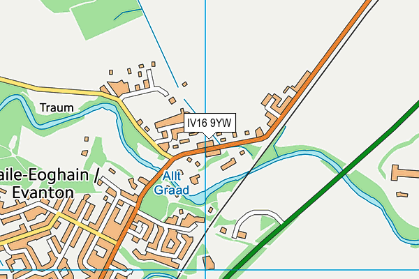 IV16 9YW map - OS VectorMap District (Ordnance Survey)