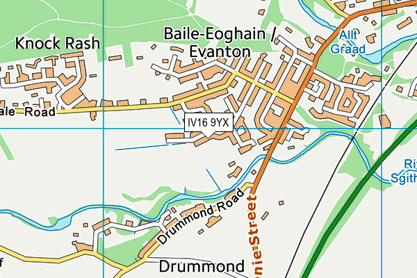 IV16 9YX map - OS VectorMap District (Ordnance Survey)
