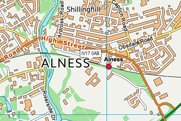 IV17 0AB map - OS VectorMap District (Ordnance Survey)