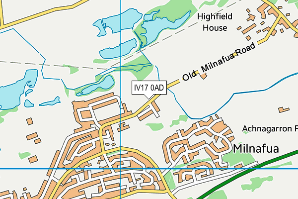 IV17 0AD map - OS VectorMap District (Ordnance Survey)