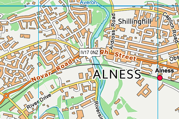 IV17 0NZ map - OS VectorMap District (Ordnance Survey)