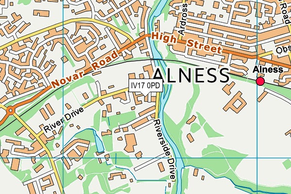 IV17 0PD map - OS VectorMap District (Ordnance Survey)