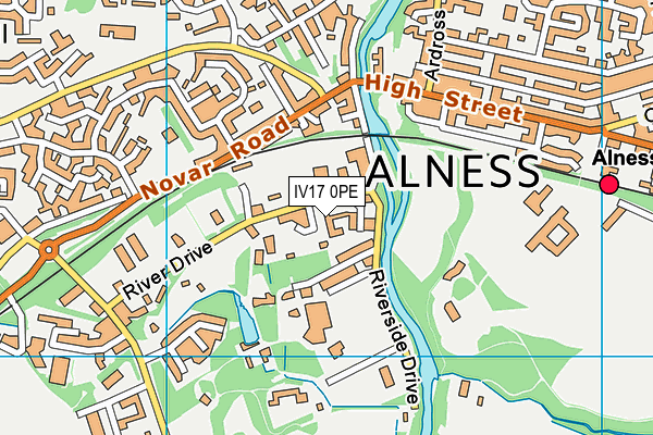 IV17 0PE map - OS VectorMap District (Ordnance Survey)