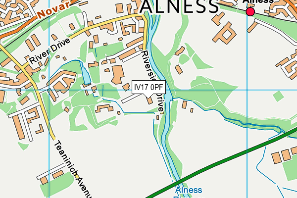 IV17 0PF map - OS VectorMap District (Ordnance Survey)