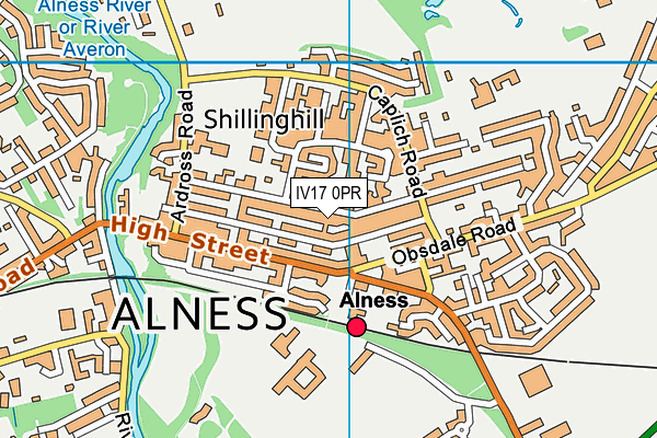 IV17 0PR map - OS VectorMap District (Ordnance Survey)