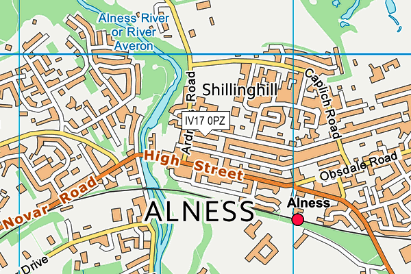 IV17 0PZ map - OS VectorMap District (Ordnance Survey)