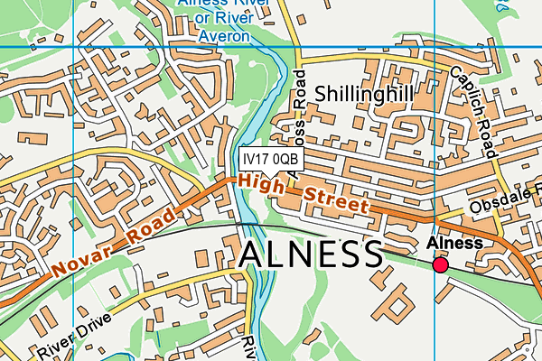 IV17 0QB map - OS VectorMap District (Ordnance Survey)