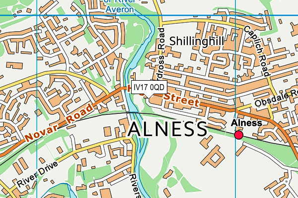 IV17 0QD map - OS VectorMap District (Ordnance Survey)