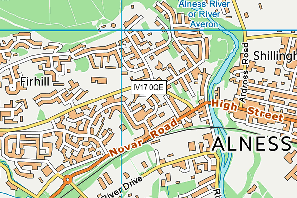 IV17 0QE map - OS VectorMap District (Ordnance Survey)