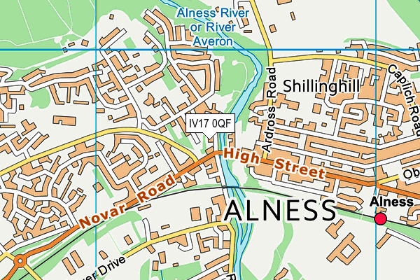 IV17 0QF map - OS VectorMap District (Ordnance Survey)