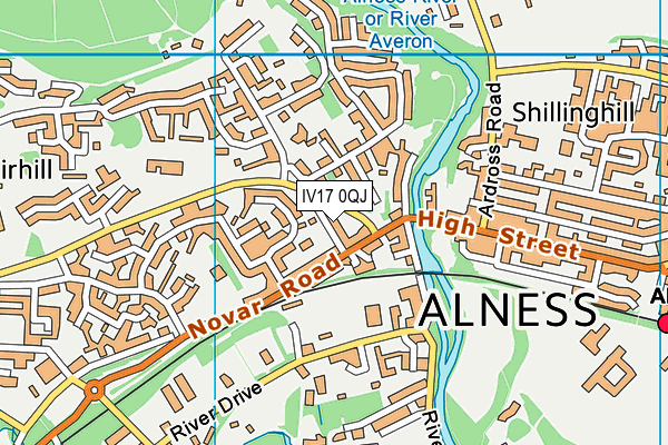 IV17 0QJ map - OS VectorMap District (Ordnance Survey)