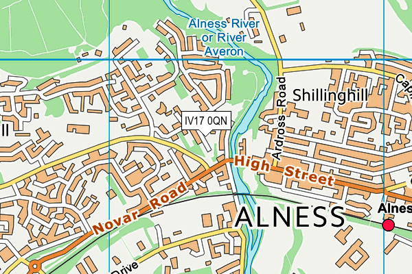 IV17 0QN map - OS VectorMap District (Ordnance Survey)