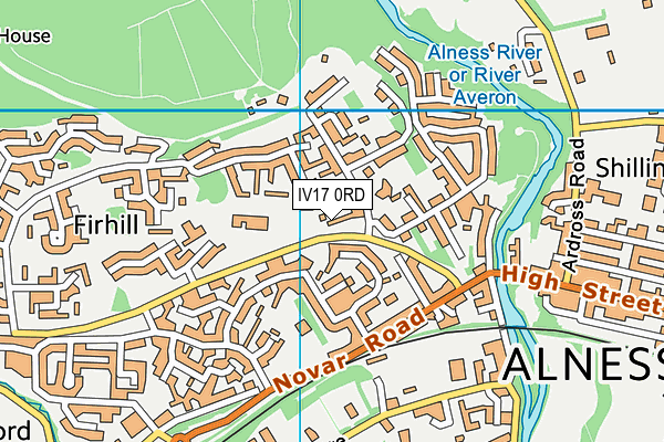 IV17 0RD map - OS VectorMap District (Ordnance Survey)