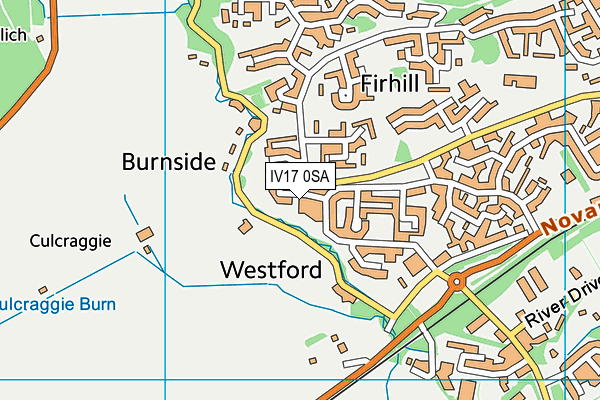 IV17 0SA map - OS VectorMap District (Ordnance Survey)