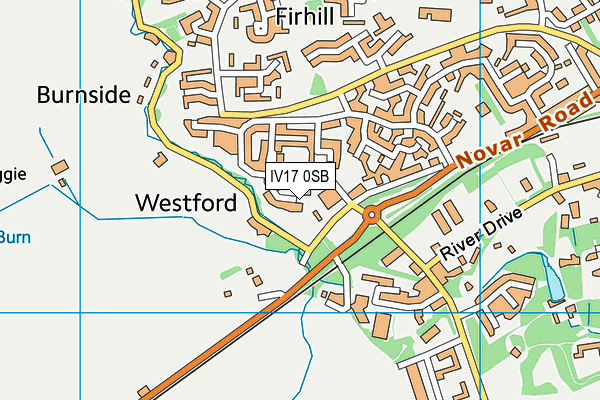 IV17 0SB map - OS VectorMap District (Ordnance Survey)