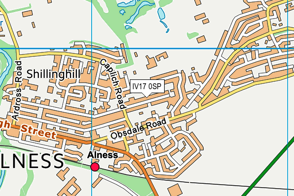 IV17 0SP map - OS VectorMap District (Ordnance Survey)