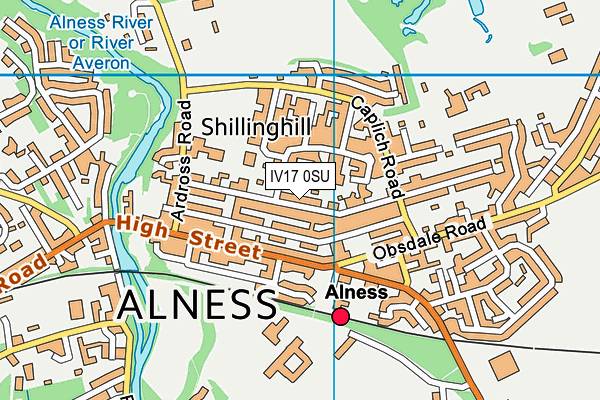 IV17 0SU map - OS VectorMap District (Ordnance Survey)