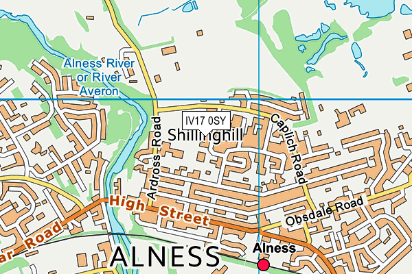 IV17 0SY map - OS VectorMap District (Ordnance Survey)