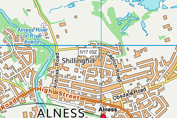 IV17 0SZ map - OS VectorMap District (Ordnance Survey)