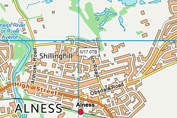 IV17 0TB map - OS VectorMap District (Ordnance Survey)