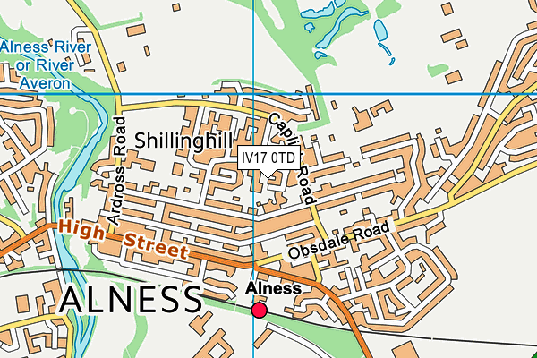 IV17 0TD map - OS VectorMap District (Ordnance Survey)