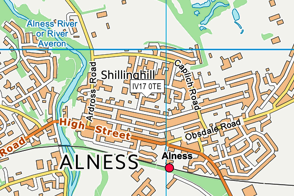 IV17 0TE map - OS VectorMap District (Ordnance Survey)