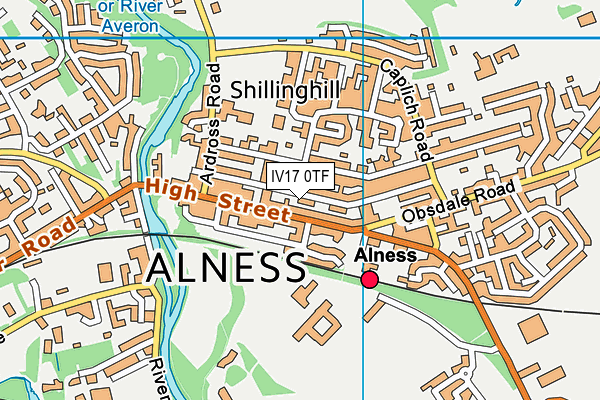 IV17 0TF map - OS VectorMap District (Ordnance Survey)