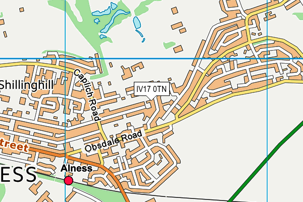 IV17 0TN map - OS VectorMap District (Ordnance Survey)