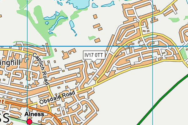 IV17 0TT map - OS VectorMap District (Ordnance Survey)