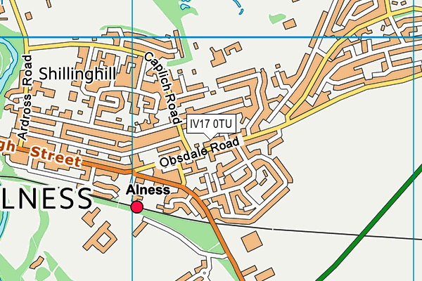 IV17 0TU map - OS VectorMap District (Ordnance Survey)