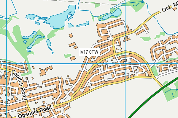 IV17 0TW map - OS VectorMap District (Ordnance Survey)