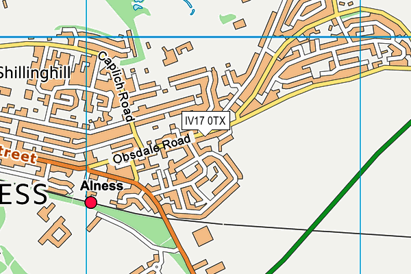 IV17 0TX map - OS VectorMap District (Ordnance Survey)