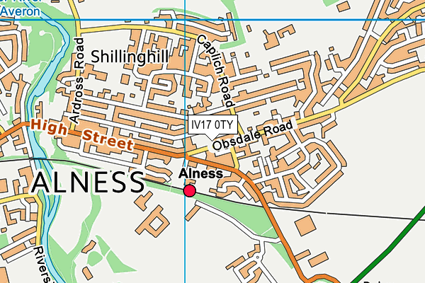 IV17 0TY map - OS VectorMap District (Ordnance Survey)